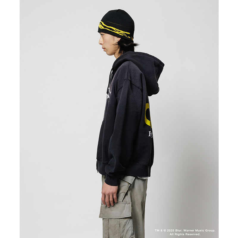 ZIP HOODIE(xblur) -BLACK-