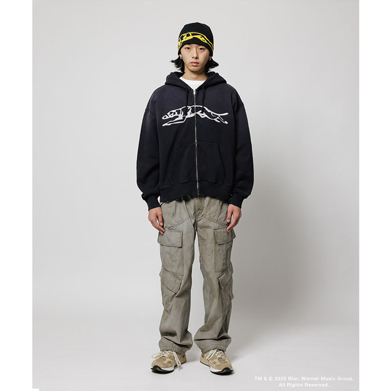 ZIP HOODIE(xblur) -BLACK-
