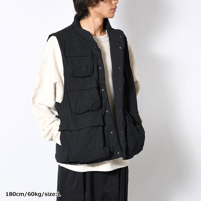 INFINITY CREASE PRIMALOFT VEST -BLACK-