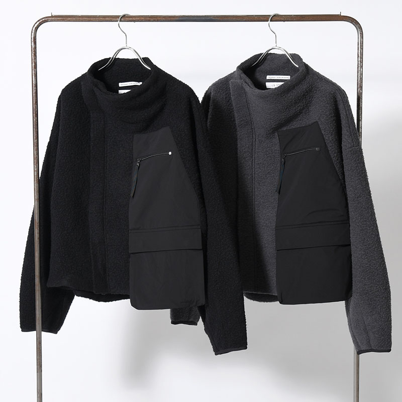 NAPPING WOOL ASYMMETRY SHORT JACKET -2.COLOR-