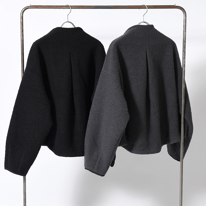 NAPPING WOOL ASYMMETRY SHORT JACKET -2.COLOR-
