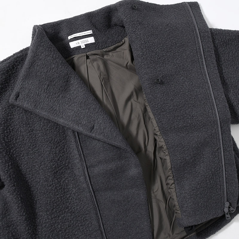 NAPPING WOOL ASYMMETRY SHORT JACKET -2.COLOR-