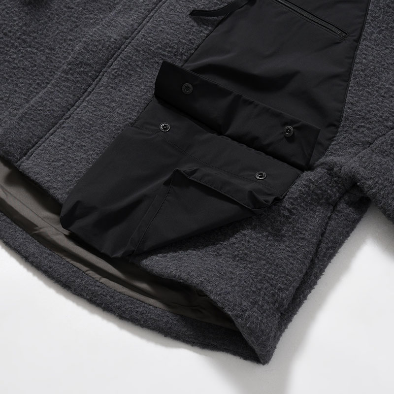 NAPPING WOOL ASYMMETRY SHORT JACKET -2.COLOR-
