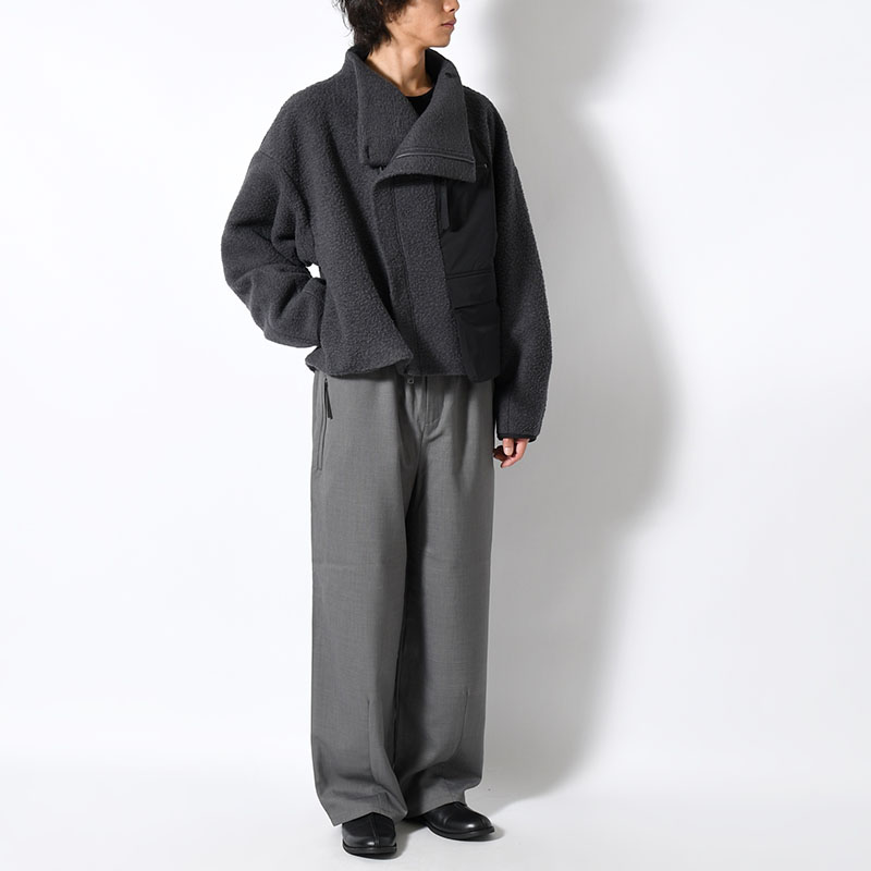NAPPING WOOL ASYMMETRY SHORT JACKET -2.COLOR-