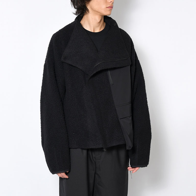 NAPPING WOOL ASYMMETRY SHORT JACKET -2.COLOR-