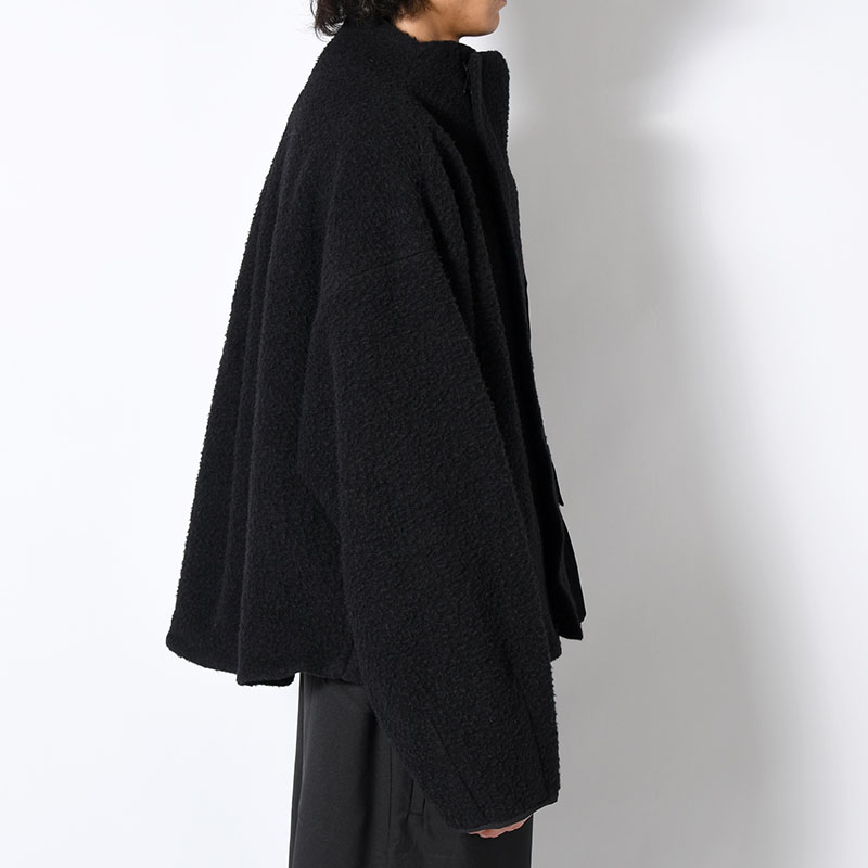NAPPING WOOL ASYMMETRY SHORT JACKET -2.COLOR-