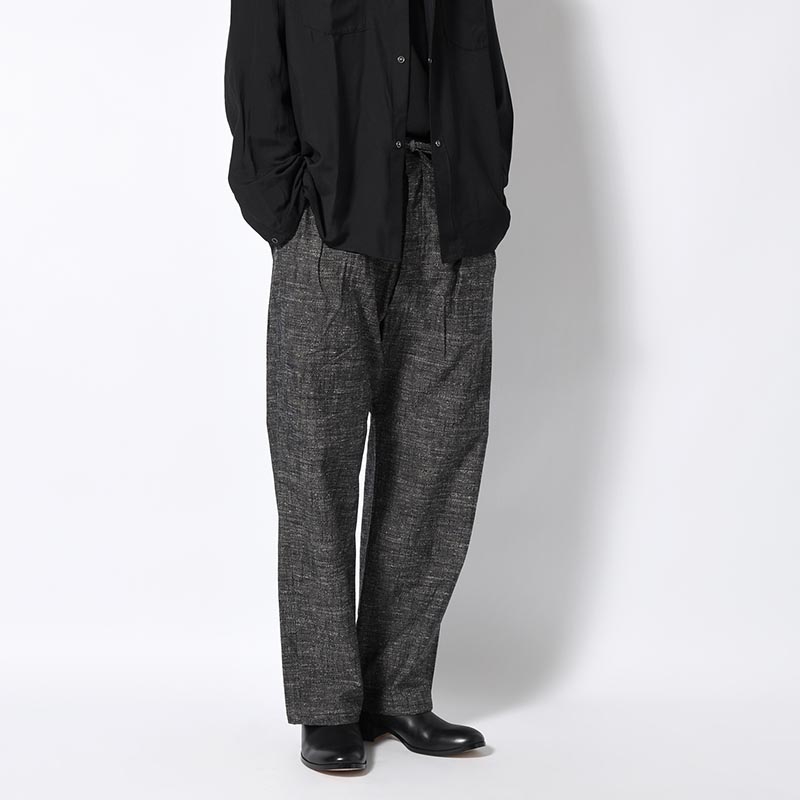 PALM BEACH TROUSERS -BLACK HEATHER-