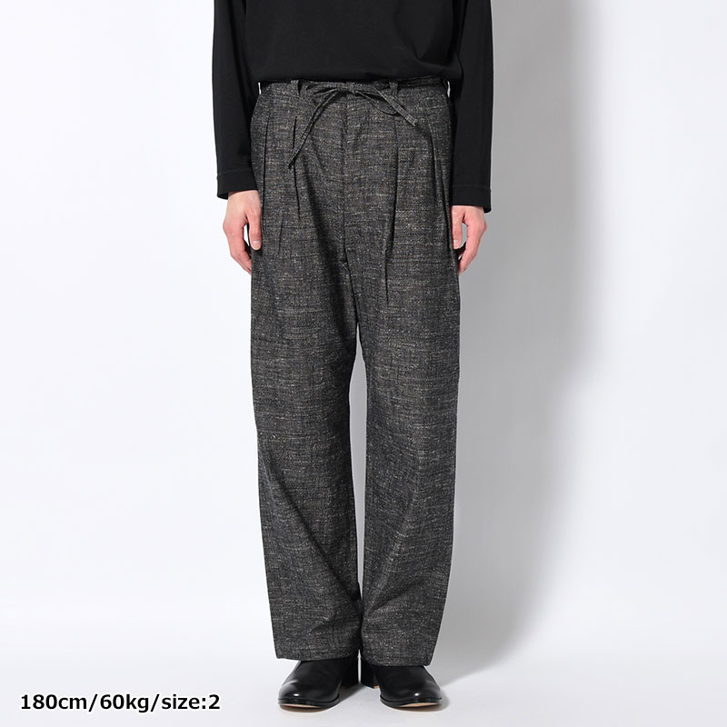 PALM BEACH TROUSERS -BLACK HEATHER-