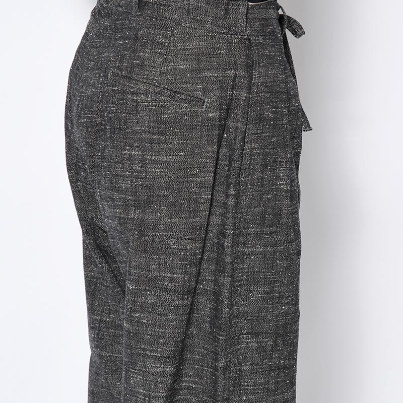 PALM BEACH TROUSERS -BLACK HEATHER-