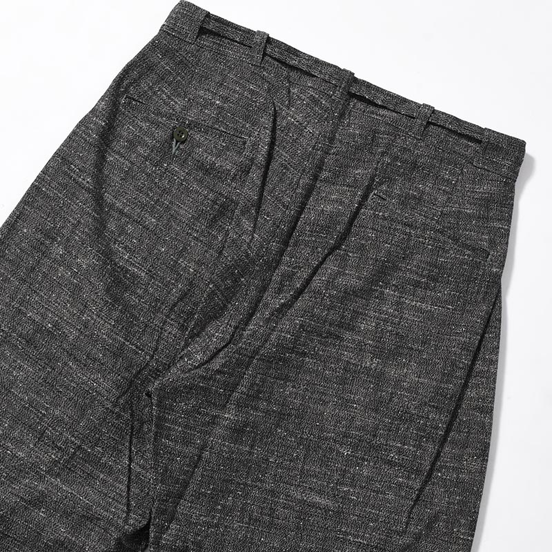 PALM BEACH TROUSERS -BLACK HEATHER-