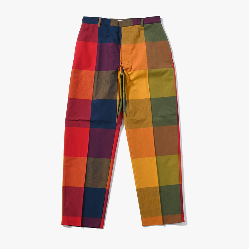 BLOCK PLAID TROUSERS -CHECK-