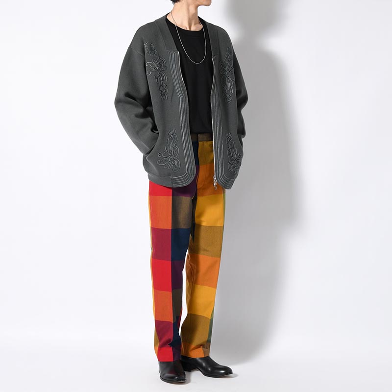 BLOCK PLAID TROUSERS -CHECK-