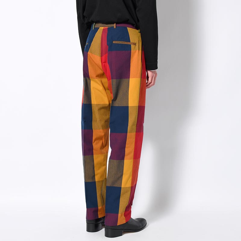 BLOCK PLAID TROUSERS -CHECK-