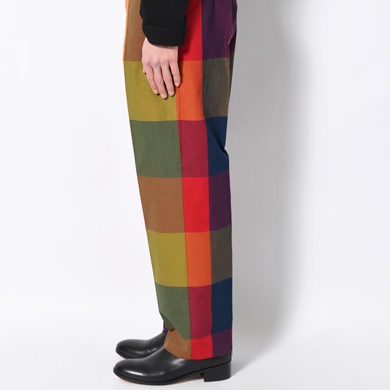 BLOCK PLAID TROUSERS -CHECK-