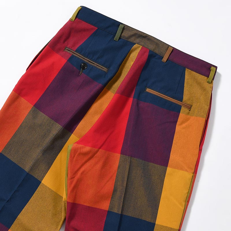 BLOCK PLAID TROUSERS -CHECK-