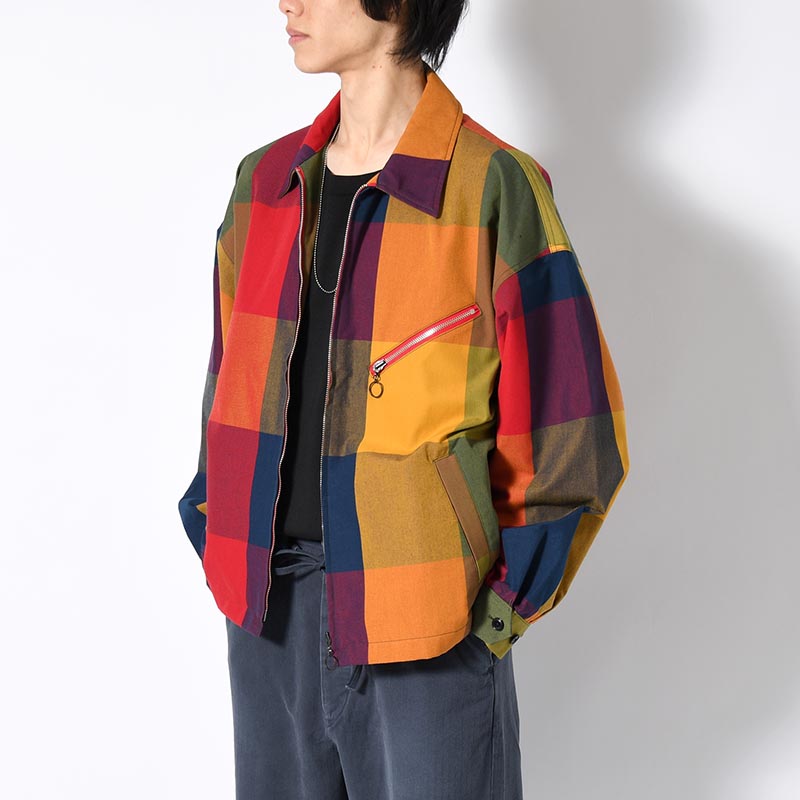 BLOCK PLAID DRIZZLER JACKET -CHECK-