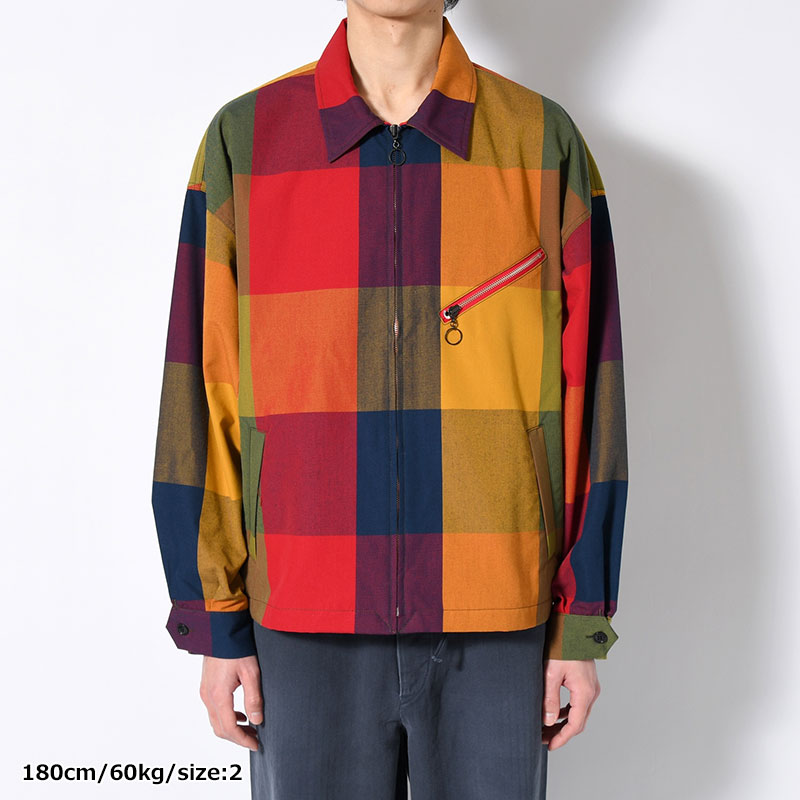 BLOCK PLAID DRIZZLER JACKET -CHECK-