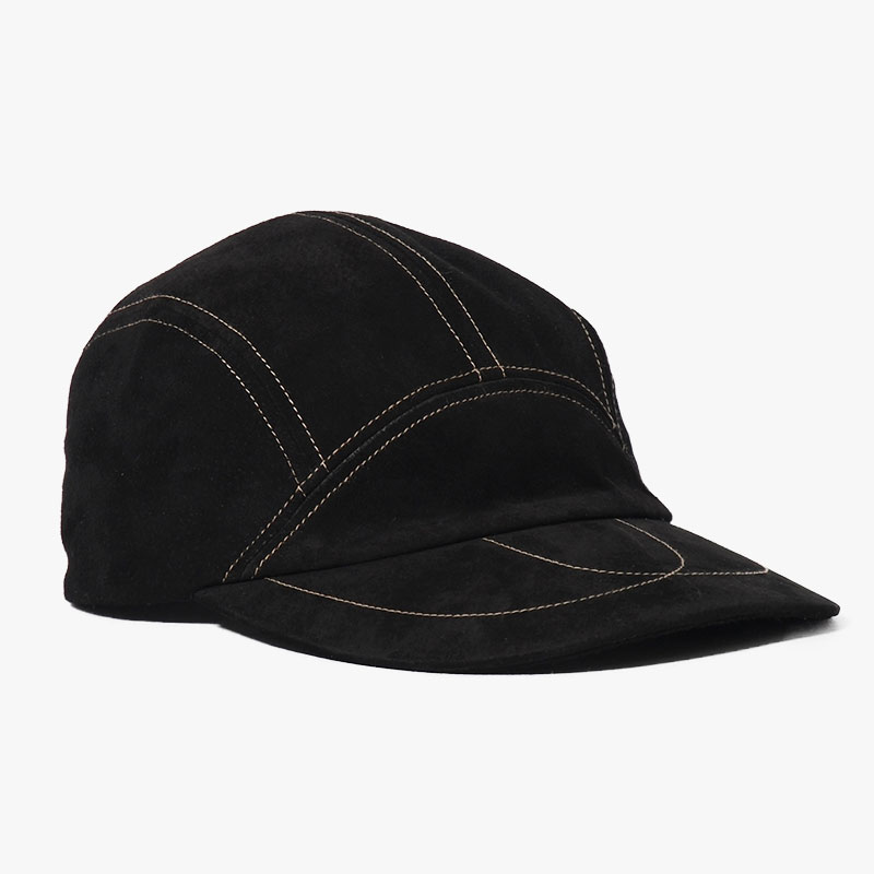 LEATHER JET CAP -BLACK-