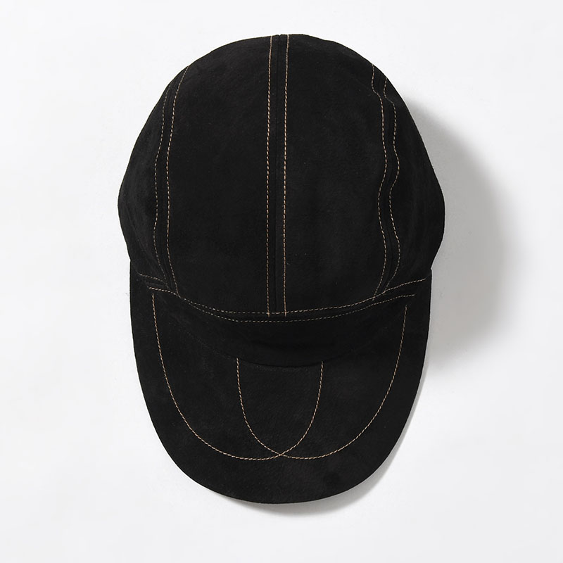 LEATHER JET CAP -BLACK-