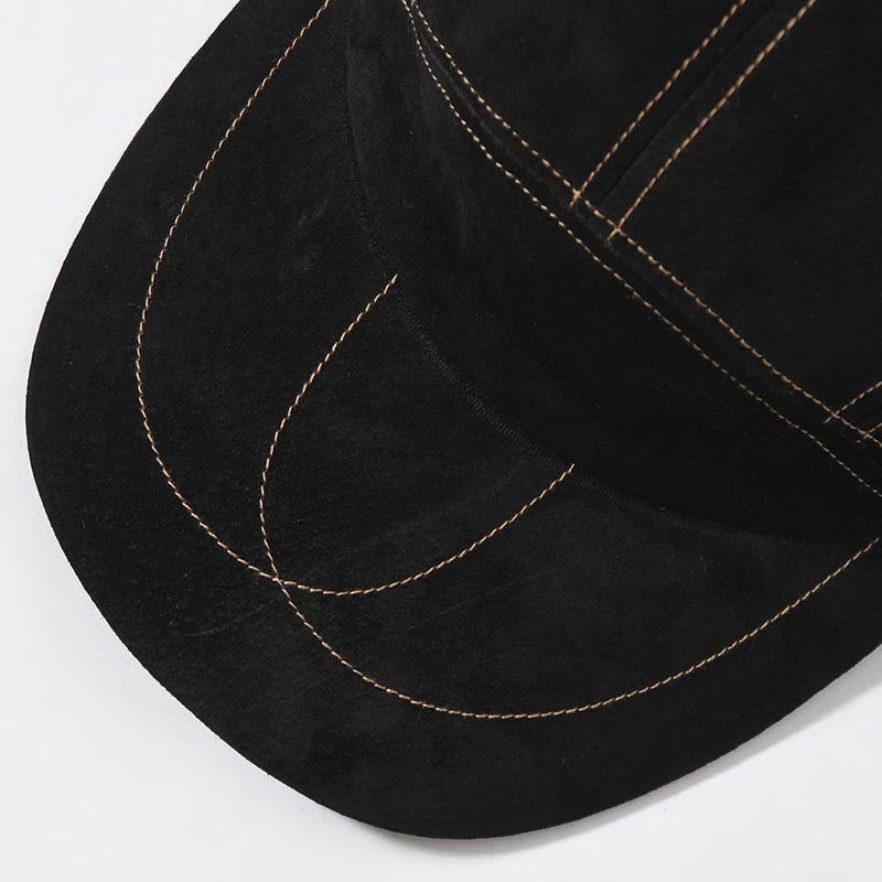 LEATHER JET CAP -BLACK-