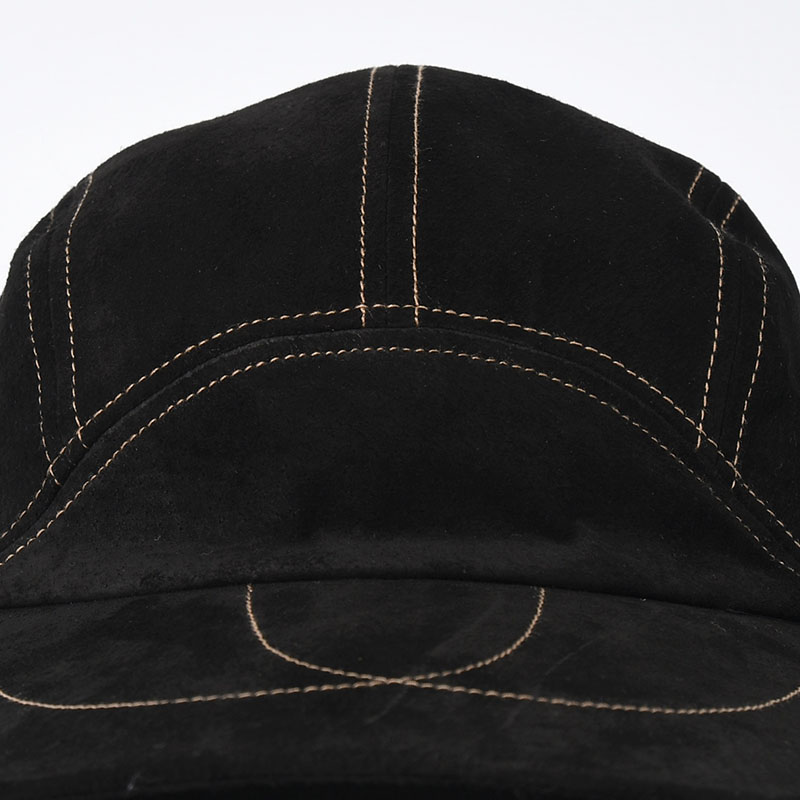LEATHER JET CAP -BLACK-