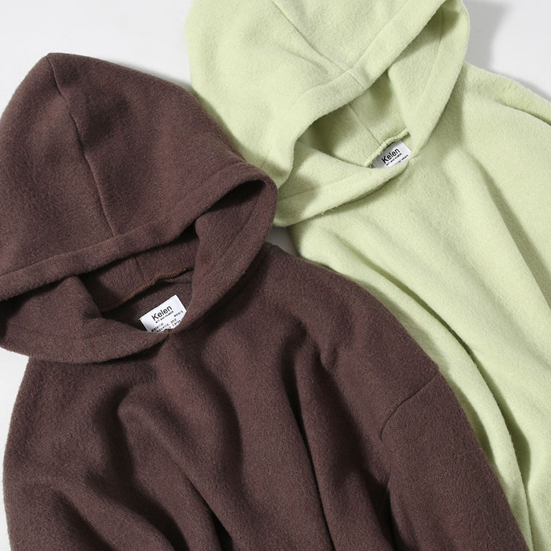 "EYCK" COLOR KNIT HOODIE -2.COLOR-
