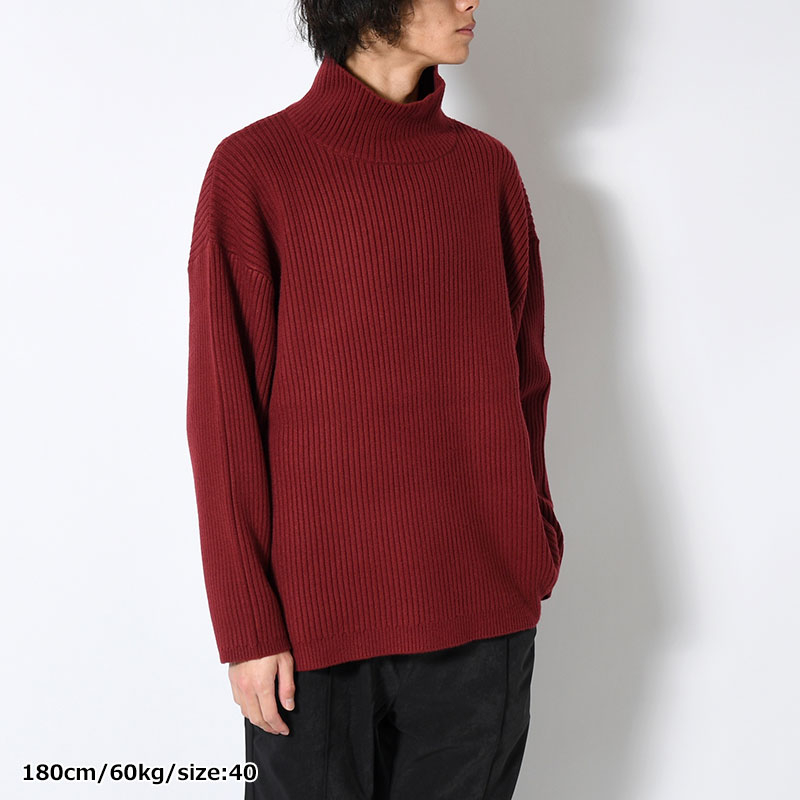 "KLEE" HIGH NECK RIB KNIT -2.COLOR-