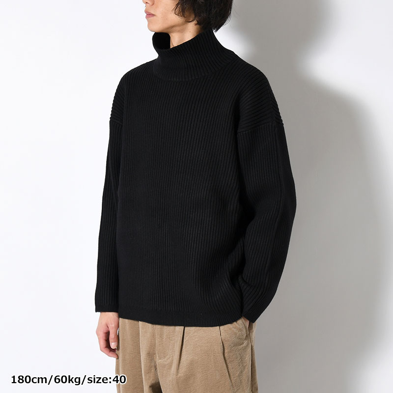 "KLEE" HIGH NECK RIB KNIT -2.COLOR-