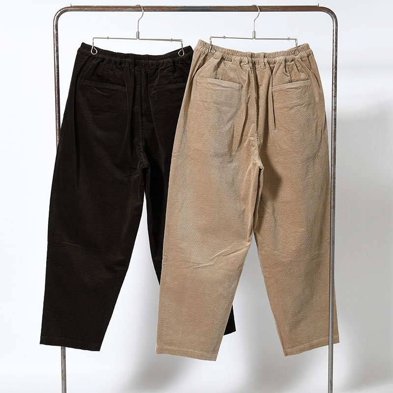 "SEURAT" 2TUCK COCOON CORD TROUSER -2.COLOR-