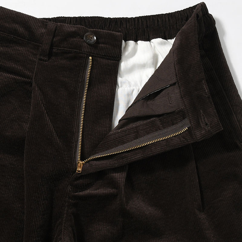 "SEURAT" 2TUCK COCOON CORD TROUSER -2.COLOR-