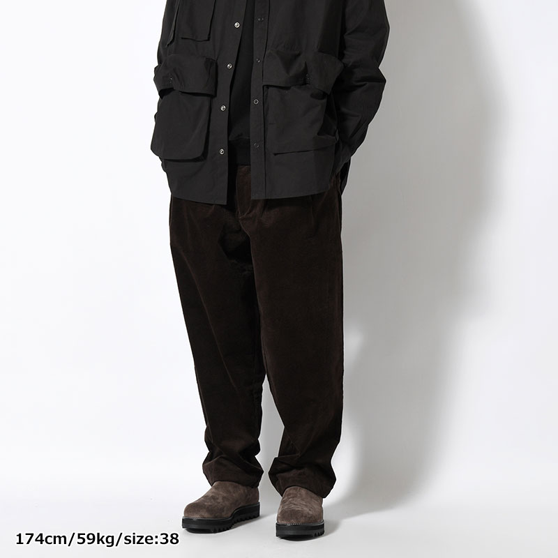 "SEURAT" 2TUCK COCOON CORD TROUSER -2.COLOR-