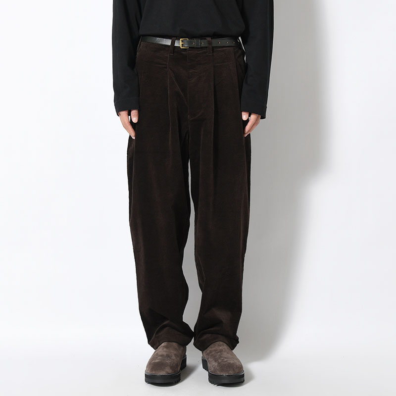 "SEURAT" 2TUCK COCOON CORD TROUSER -2.COLOR-