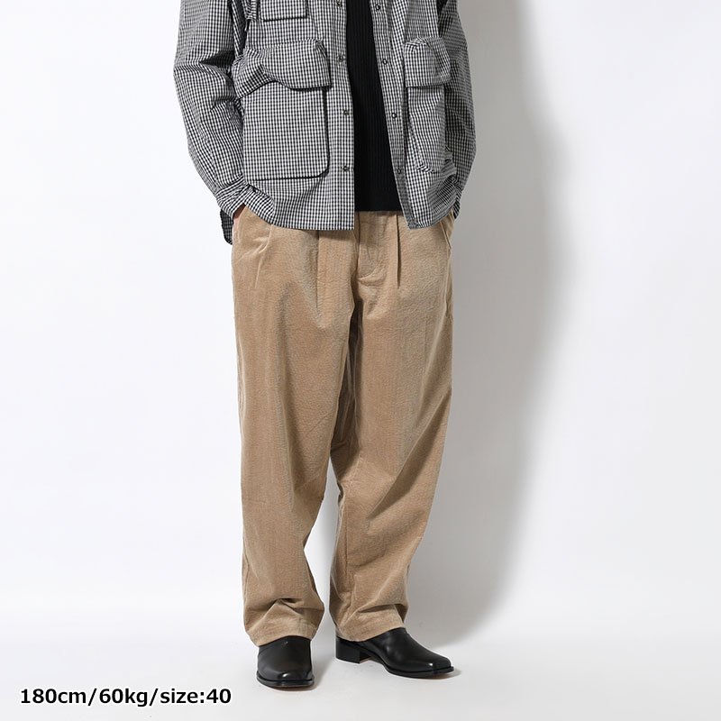 "SEURAT" 2TUCK COCOON CORD TROUSER -2.COLOR-