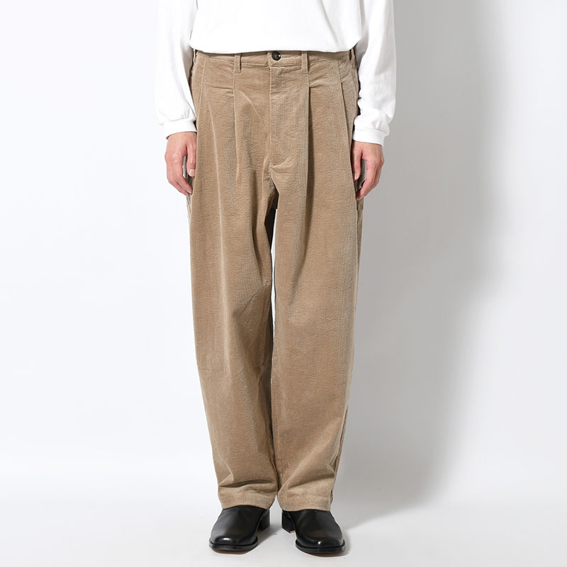 "SEURAT" 2TUCK COCOON CORD TROUSER -2.COLOR-