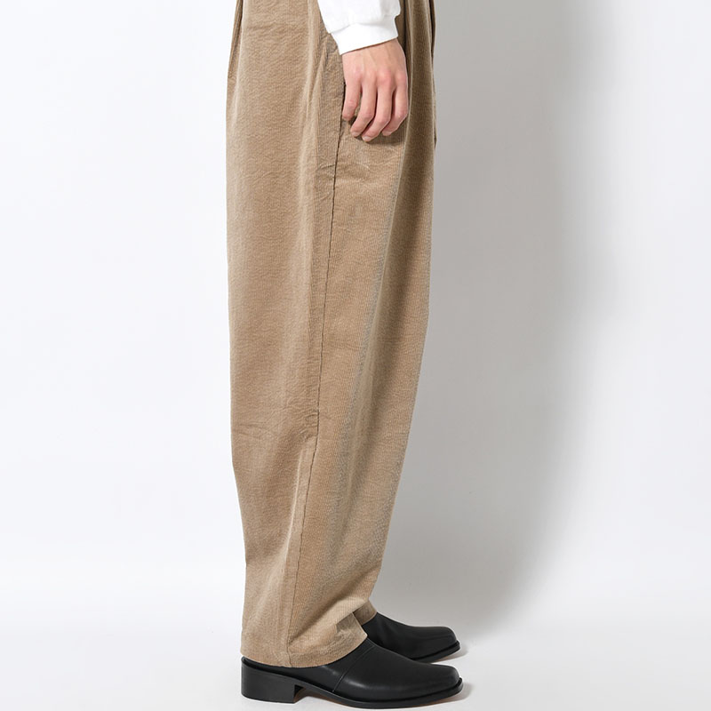 "SEURAT" 2TUCK COCOON CORD TROUSER -2.COLOR-