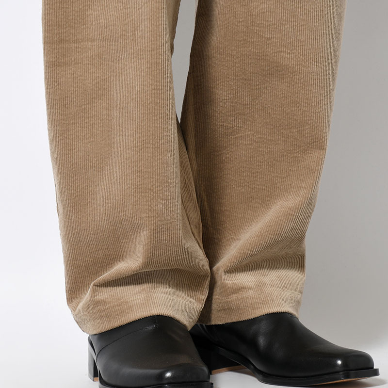 "SEURAT" 2TUCK COCOON CORD TROUSER -2.COLOR-