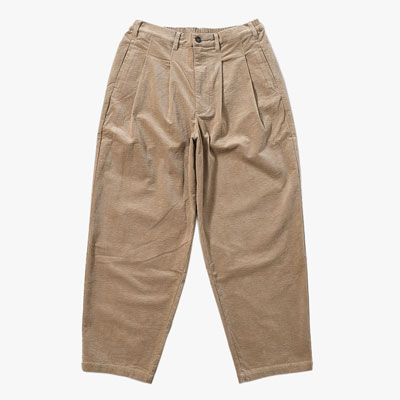 "SEURAT" 2TUCK COCOON CORD TROUSER -2.COLOR-