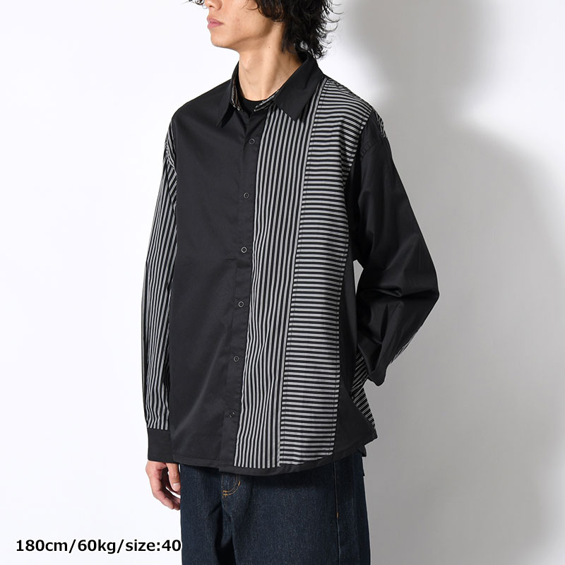 "WEYDEN" STRIPE BORDER CRAZY SHIRT -2.COLOR-