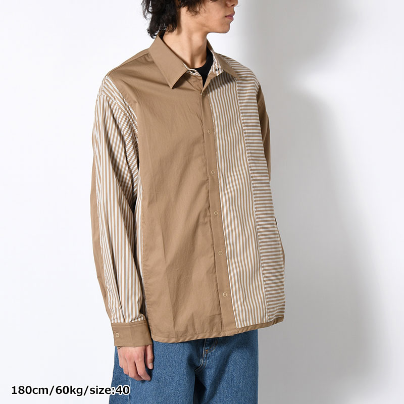 "WEYDEN" STRIPE BORDER CRAZY SHIRT -2.COLOR-