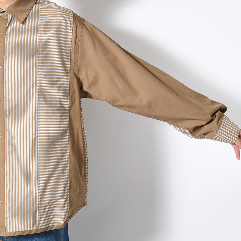 "WEYDEN" STRIPE BORDER CRAZY SHIRT -2.COLOR-
