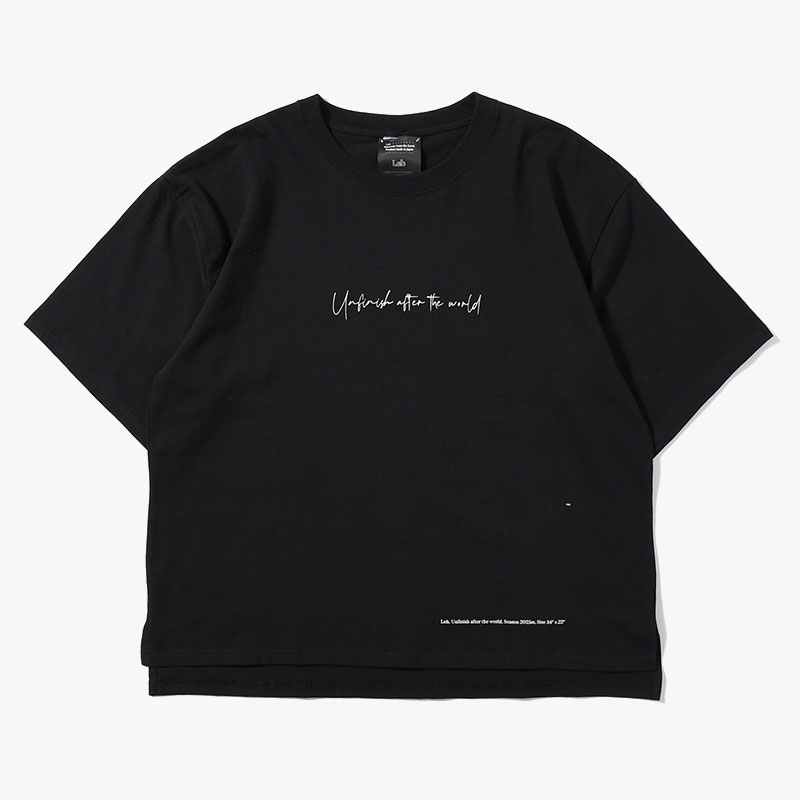 T.U.A.T.W BIG SIZE SLIT T-SH -BLACK-