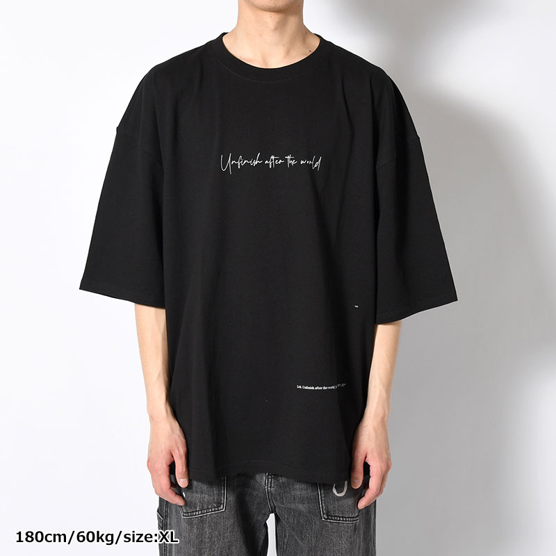 T.U.A.T.W BIG SIZE SLIT T-SH -BLACK-