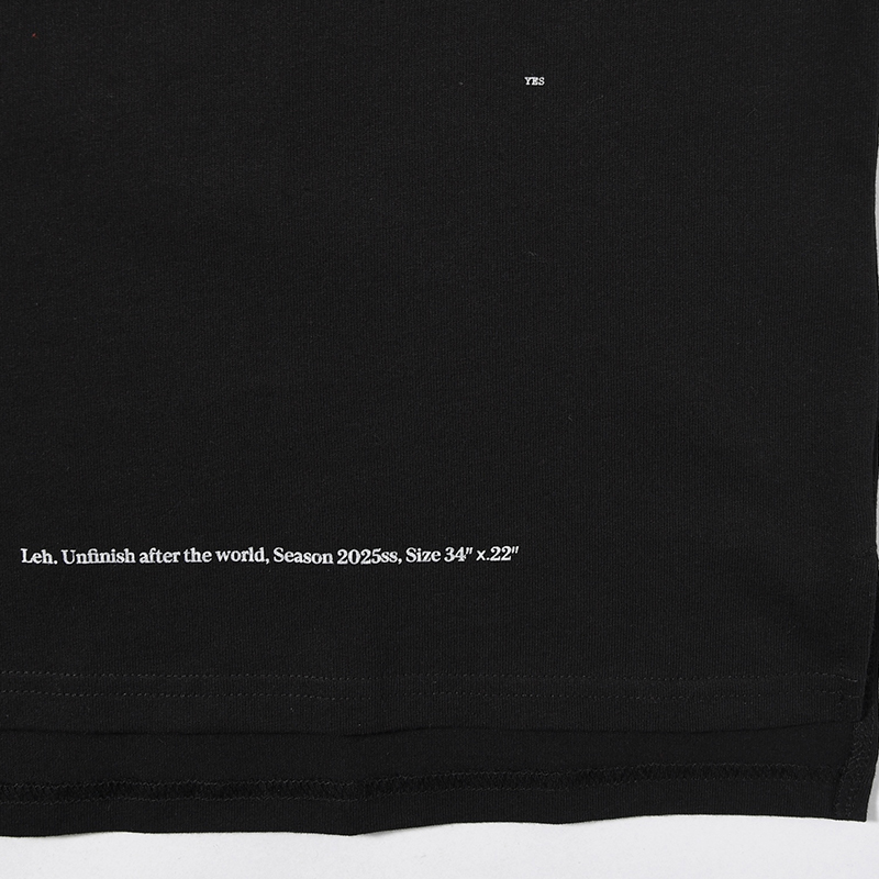 T.U.A.T.W BIG SIZE SLIT T-SH -BLACK-