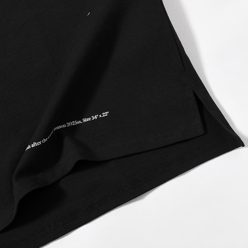 T.U.A.T.W BIG SIZE SLIT T-SH -BLACK-