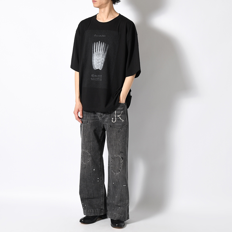 CONTEMPORARY BIG SIZE SLIT T-SH -3.COLOR-