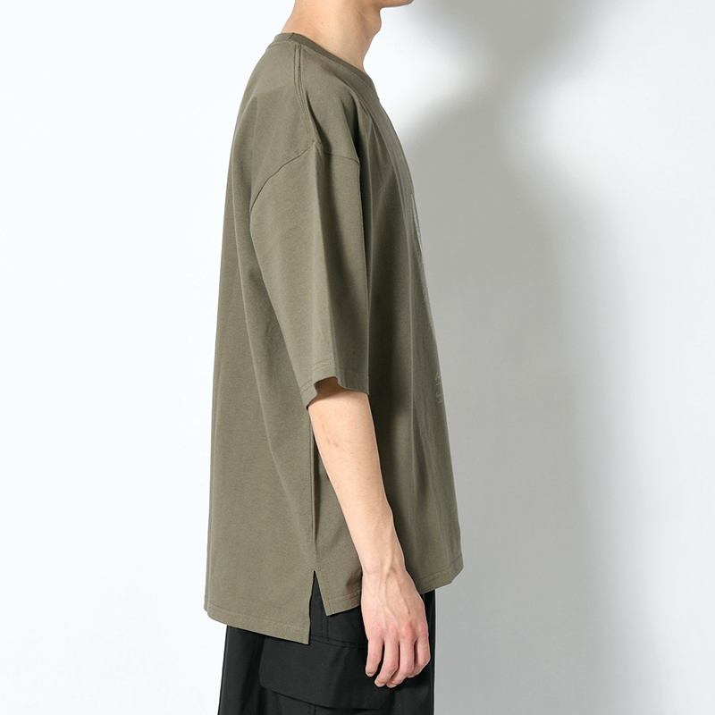 CONTEMPORARY BIG SIZE SLIT T-SH -3.COLOR-