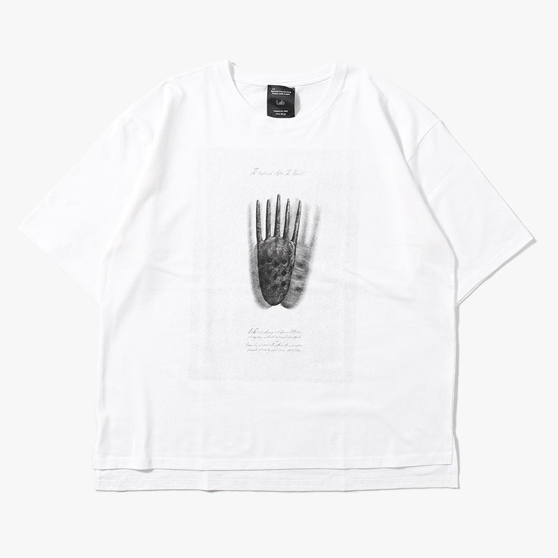 CONTEMPORARY BIG SIZE SLIT T-SH -3.COLOR-(WHITE)