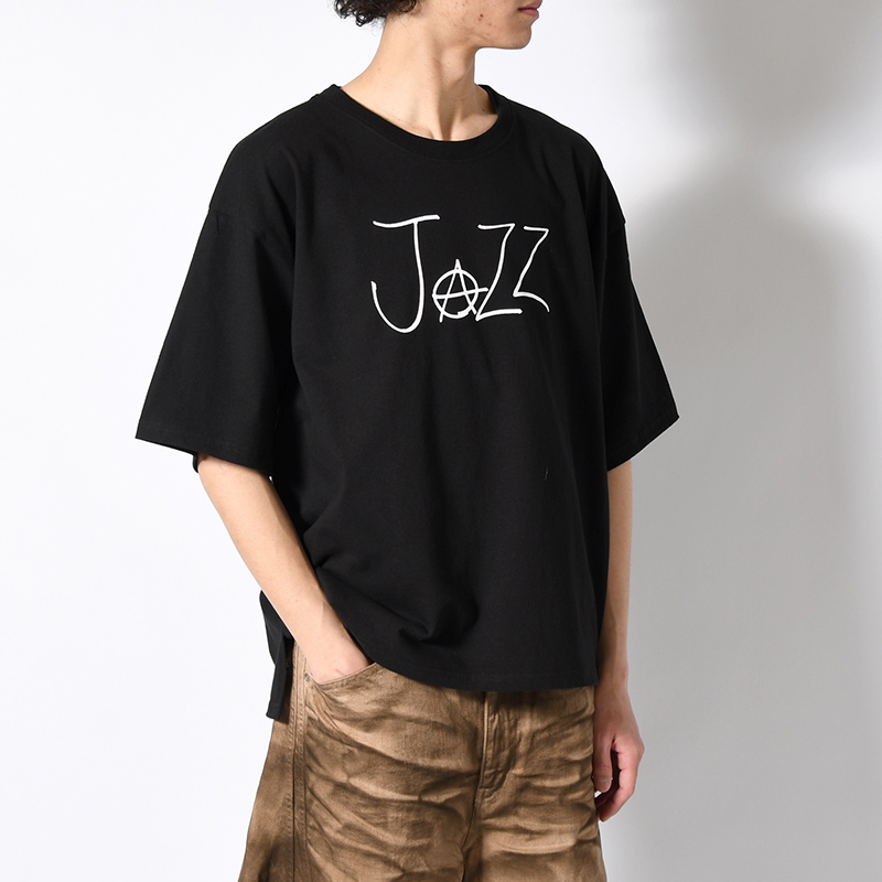 JAZZ BIG SIZE SLIT T-SH -BLACK-