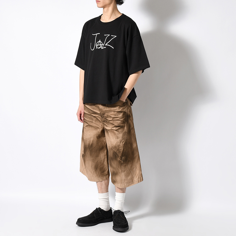 JAZZ BIG SIZE SLIT T-SH -BLACK-