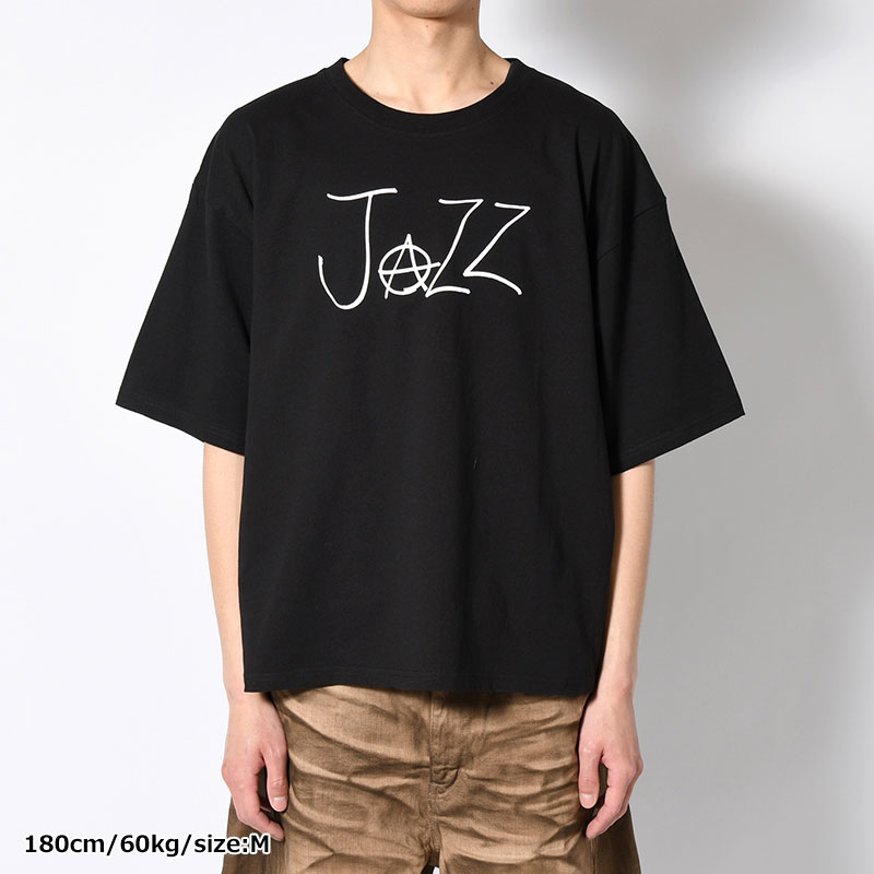 JAZZ BIG SIZE SLIT T-SH -BLACK-